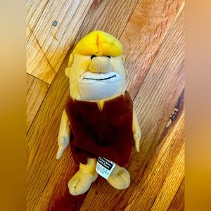 Vintage 1999 WB store Barney Rubble stuffed Beanie (the Flintstones)